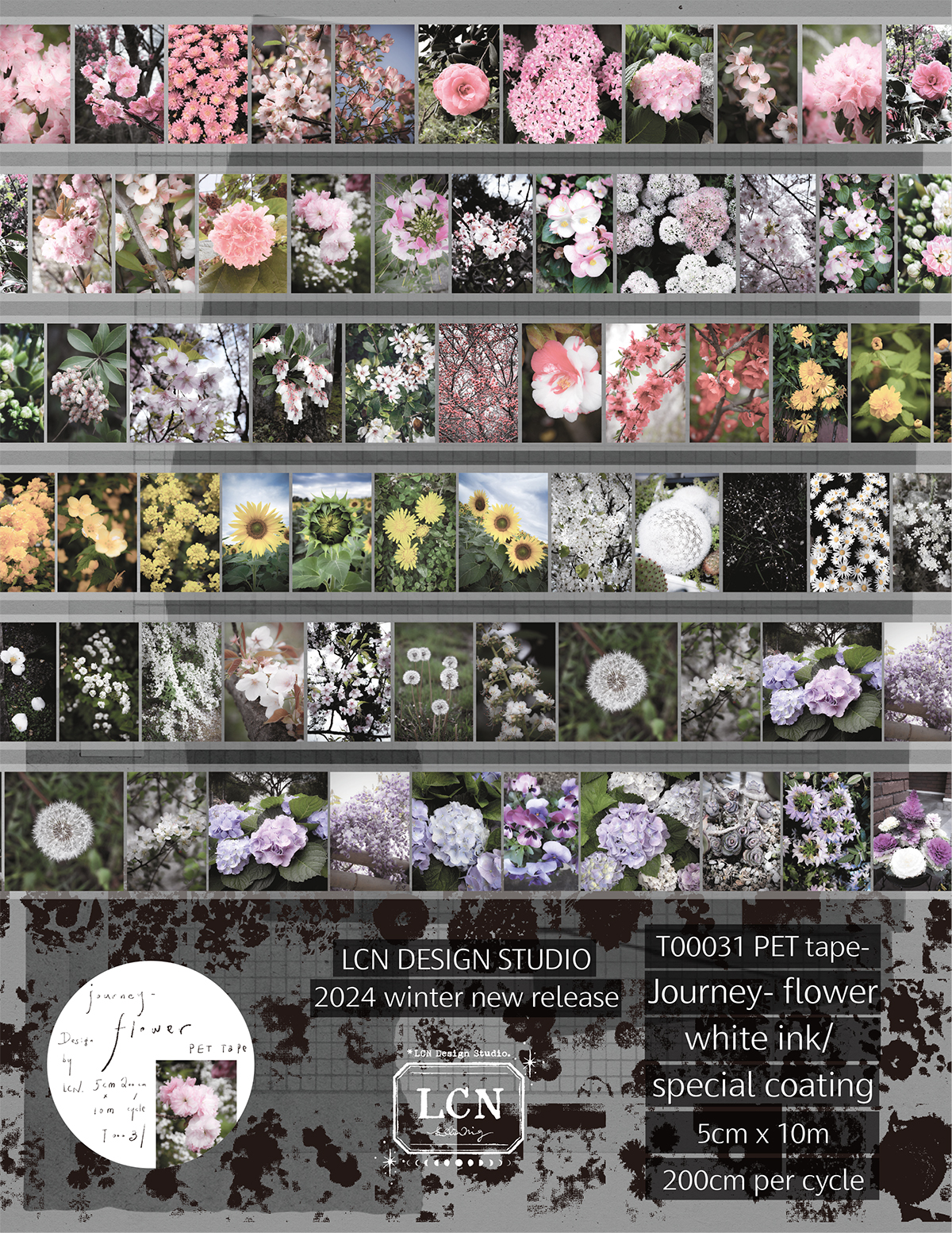 Lin Chia Ning Tape - Journey: Flower (washi or PET) - Image 2