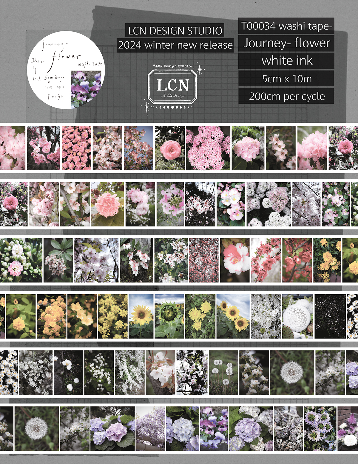 Lin Chia Ning Tape - Journey: Flower (washi or PET) - Image 5