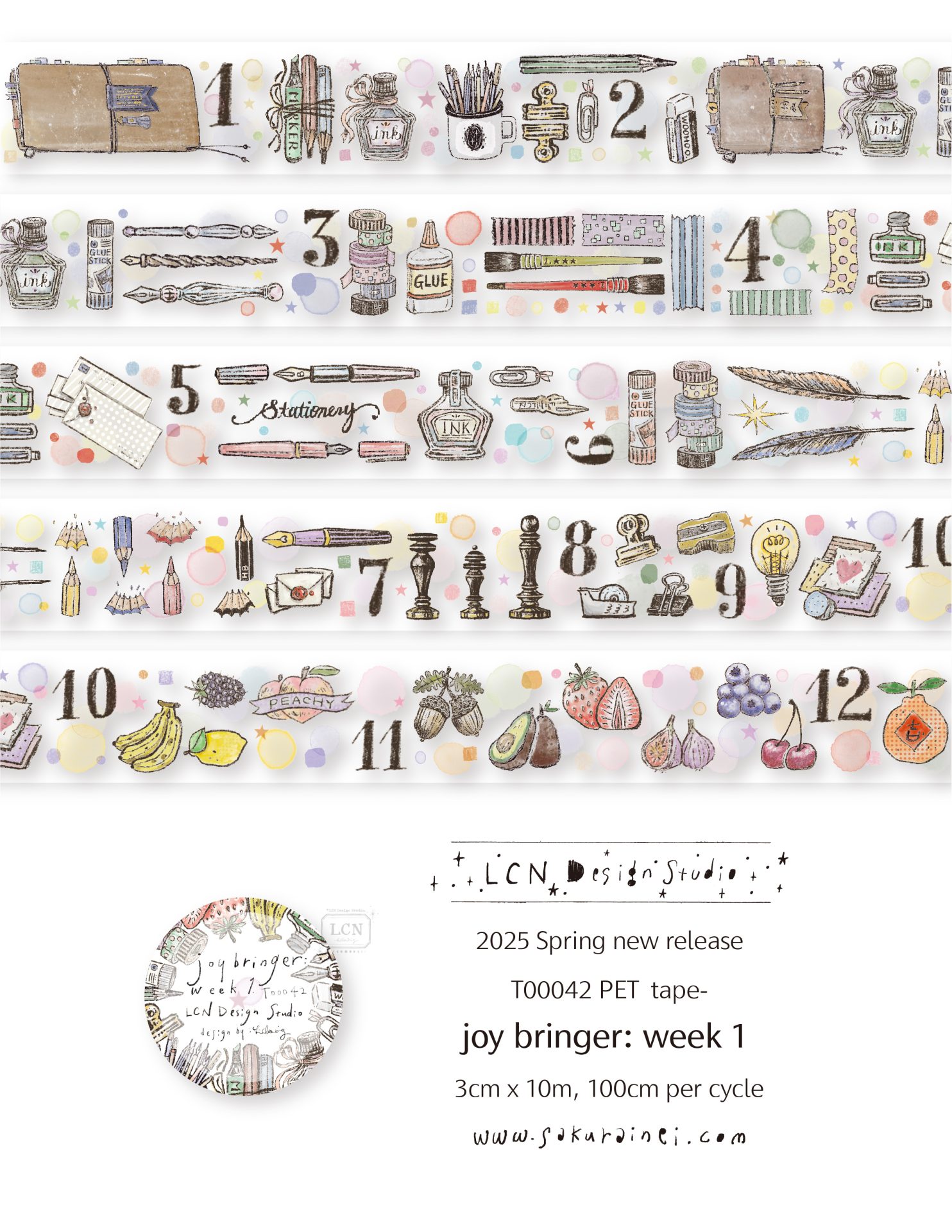 Lin Chia Ning Matte PET Tape - Joy Bringer Week 1