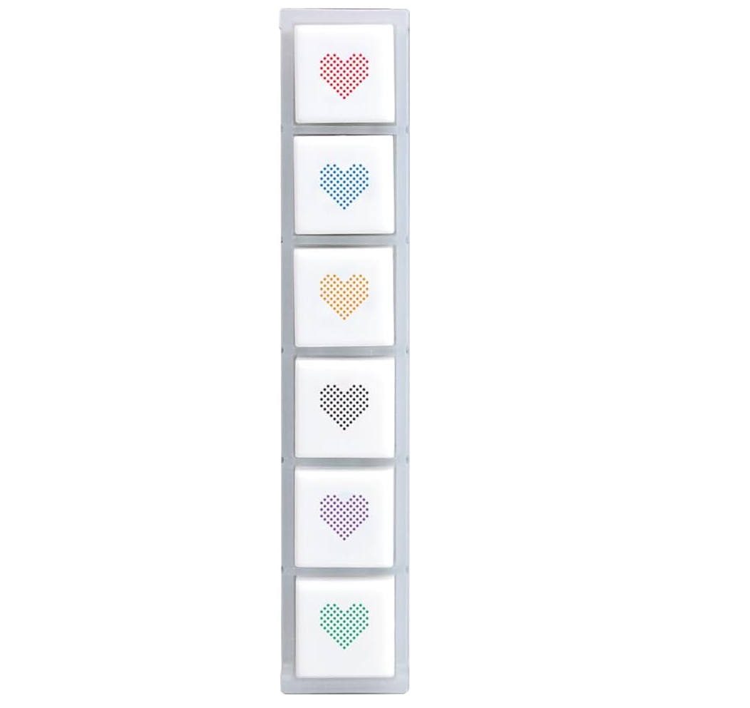 Kodomo no Kao Pochitto Stamp 6 - Colourful Heart