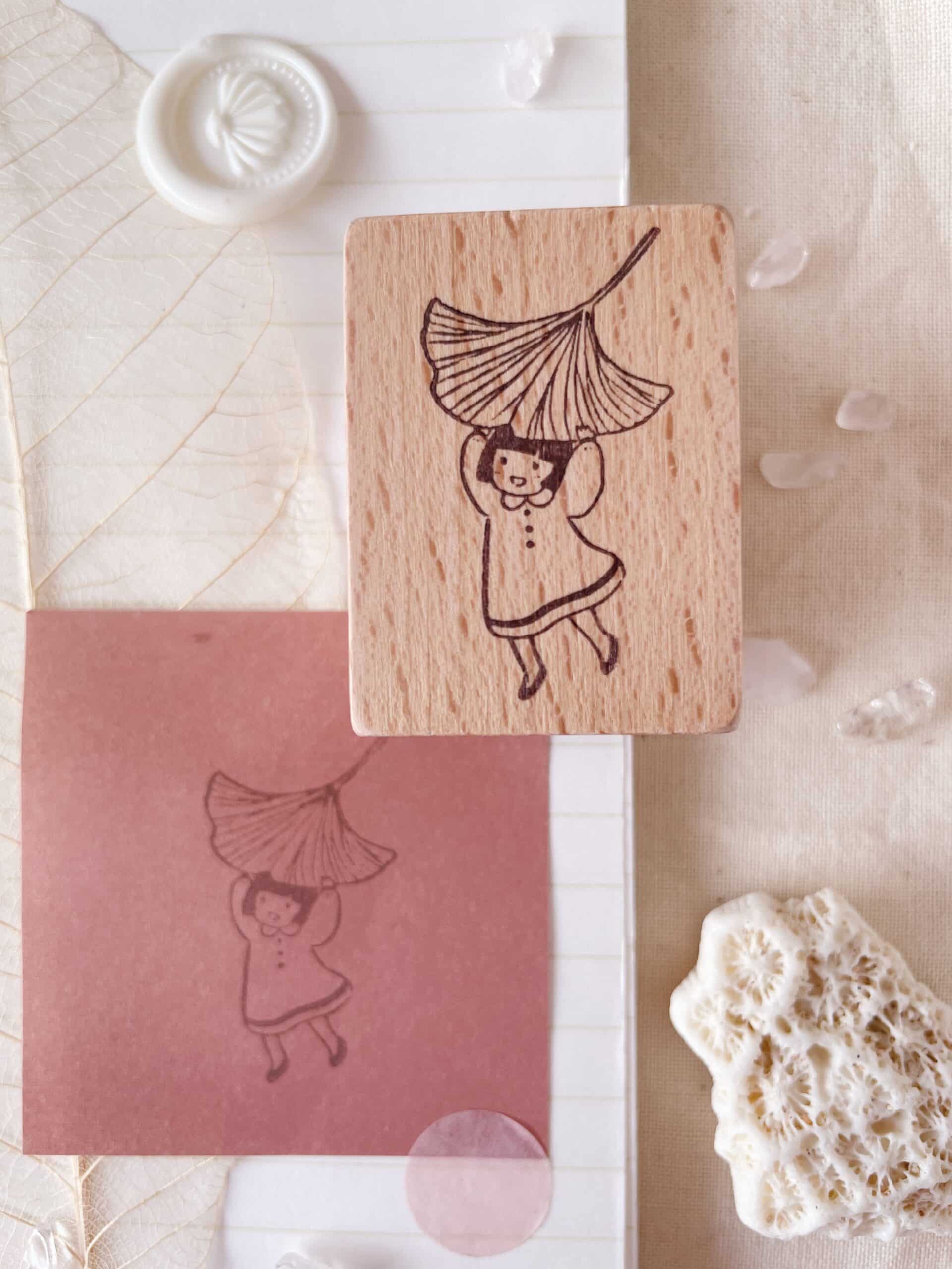 Ms Bulat Rubber stamp - Leaf it to Me!