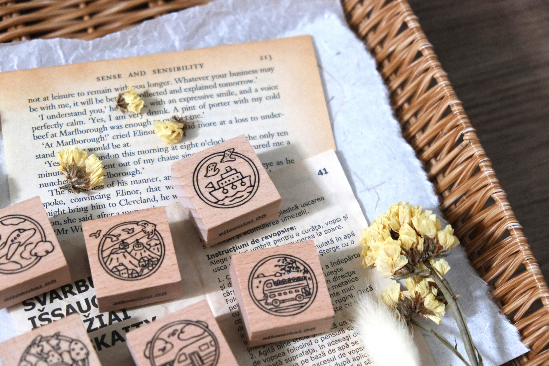 Eileen Tai "Let's Go" Rubber Stamps
