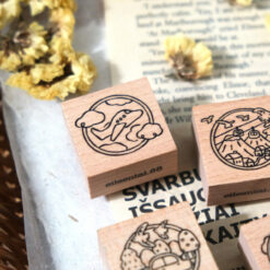 Eileen Tai "Bear & Girl: Travel Together" Rubber Stamps