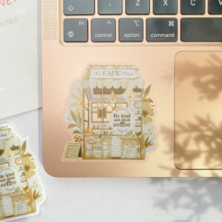 Lettoon Clear Vinyl Sticker - Coffee O'Clock
