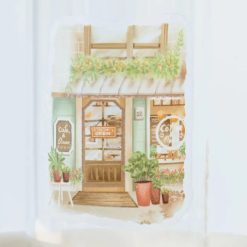 Lettoon Clear Vinyl Sticker - Flower Café
