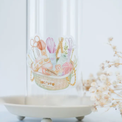 Lettoon Clear Vinyl Sticker - Knitting Basket