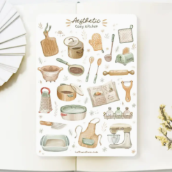 Lettoon Sticker Sheet - Aesthetic Cosy Kitchen