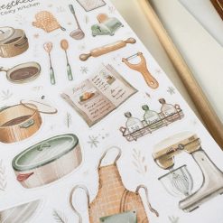 Lettoon Sticker Sheet - Aesthetic Cosy Kitchen