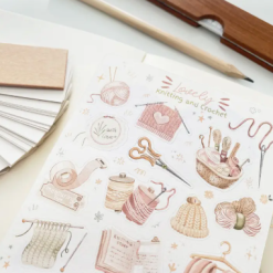 Lettoon Sticker Sheet - Lovely Knitting & Crochet