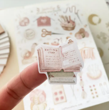 Lettoon Sticker Sheet - Lovely Knitting & Crochet