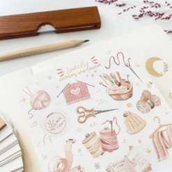 Lettoon Sticker Sheet - Lovely Knitting & Crochet