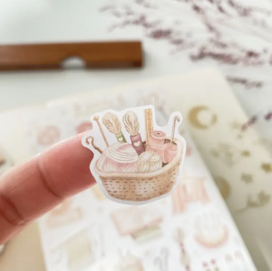 Lettoon Sticker Sheet - Lovely Knitting & Crochet