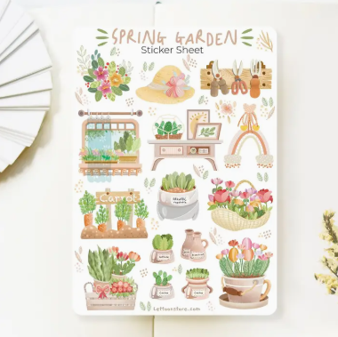 Lettoon Sticker Sheet - Spring Garden