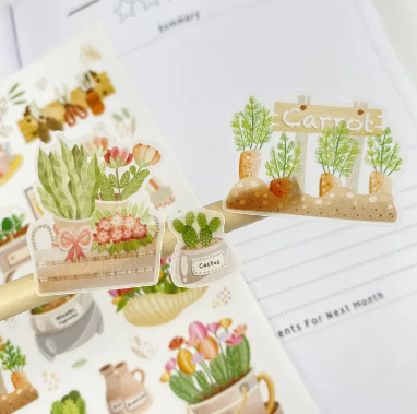 Lettoon Sticker Sheet - Spring Garden