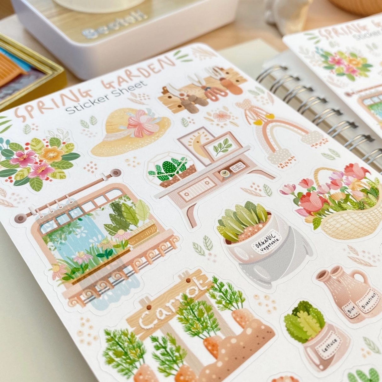 Lettoon Sticker Sheet - Spring Garden