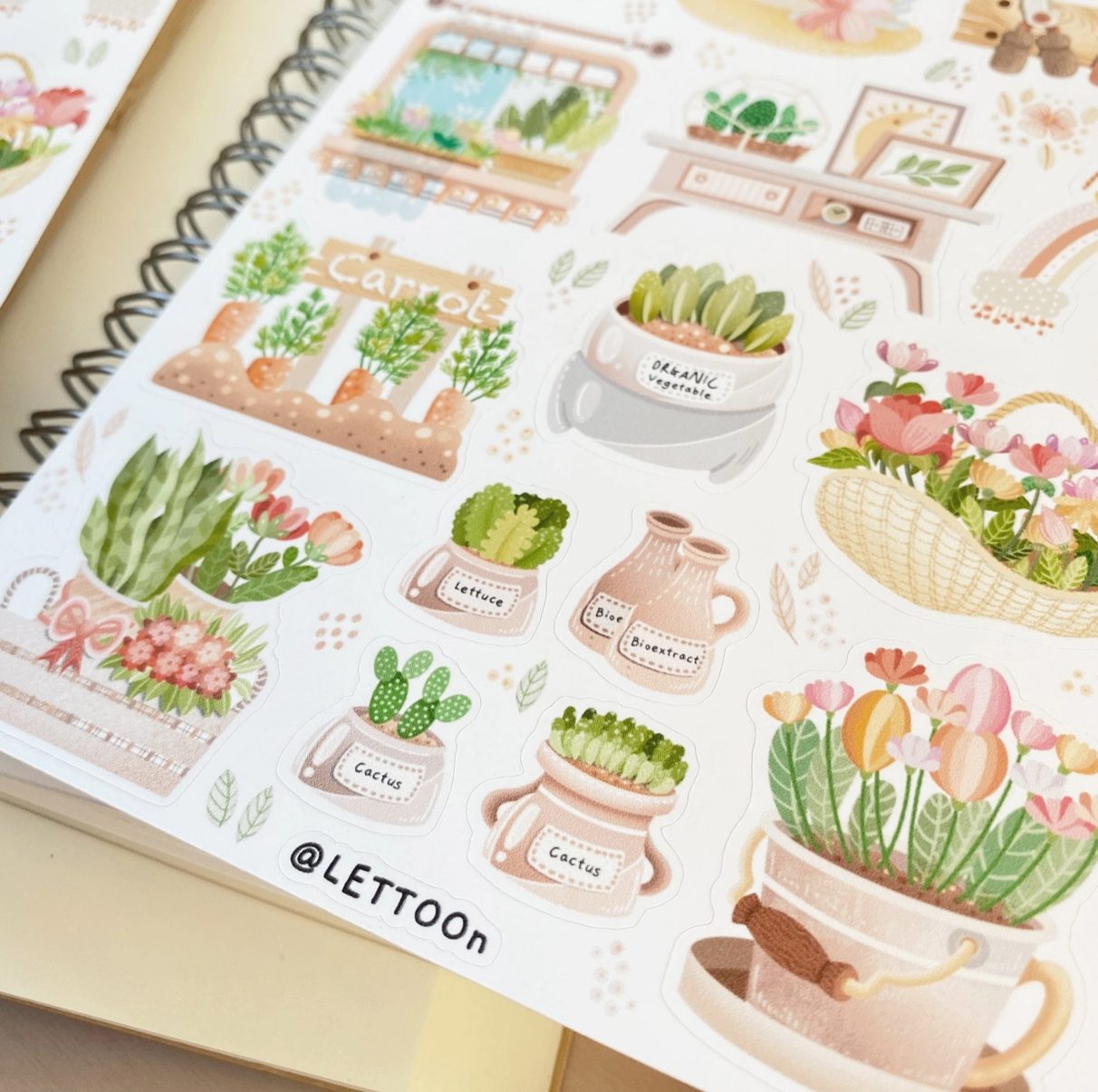 Lettoon Sticker Sheet - Spring Garden