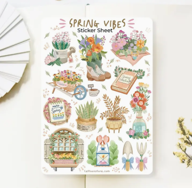 Lettoon Sticker Sheet - Spring Vibes