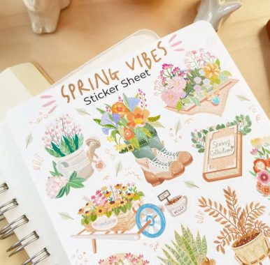 Lettoon Sticker Sheet - Spring Vibes