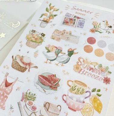 Lettoon Sticker Sheet - Summer Breeze