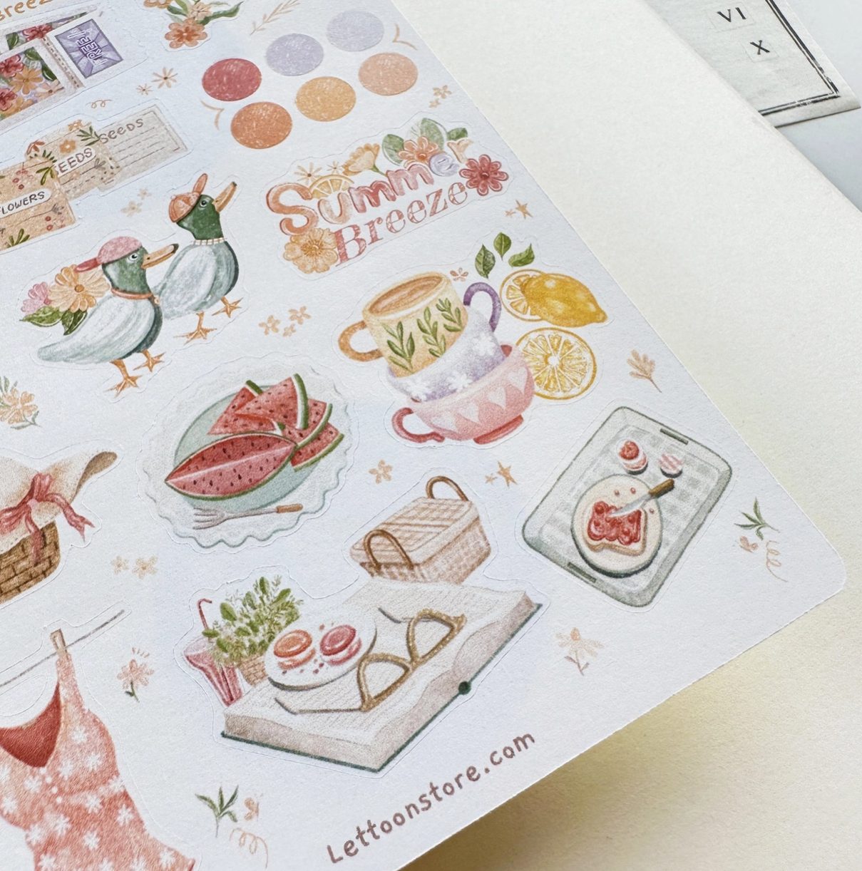 Lettoon Sticker Sheet - Summer Breeze