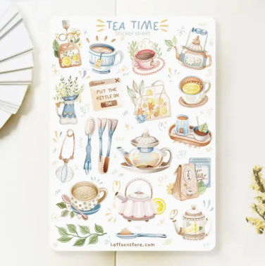 Lettoon Sticker Sheet - Tea Time