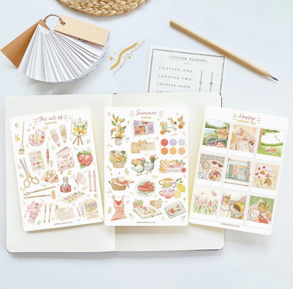 Lettoon Sticker Sheet - The Art of Summer