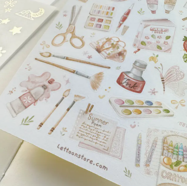 Lettoon Sticker Sheet - The Art of Summer