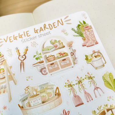 Lettoon Sticker Sheet - Veggie Garden