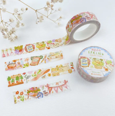 Lettoon Washi Tape - Hello Spring