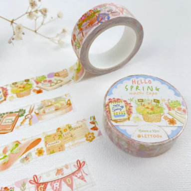 Lettoon Washi Tape - Hello Spring