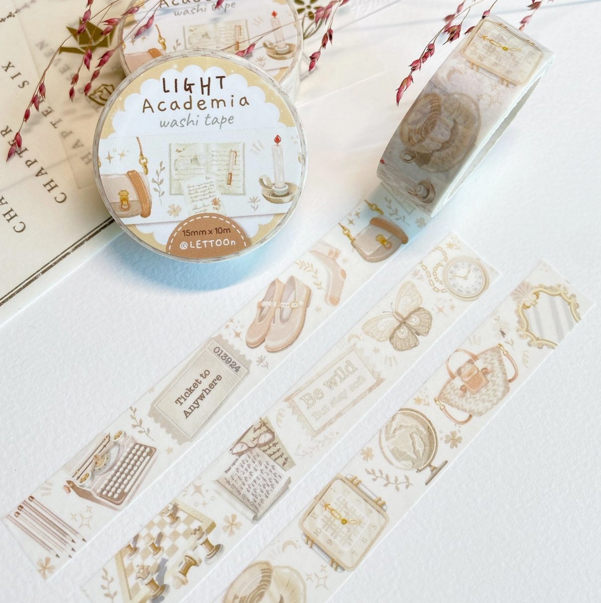 Lettoon Washi Tape - Light Academia