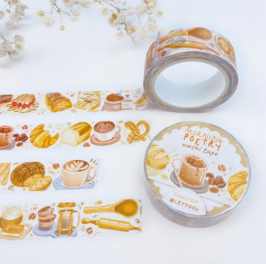 Lettoon Washi Tape - Morning Poetry