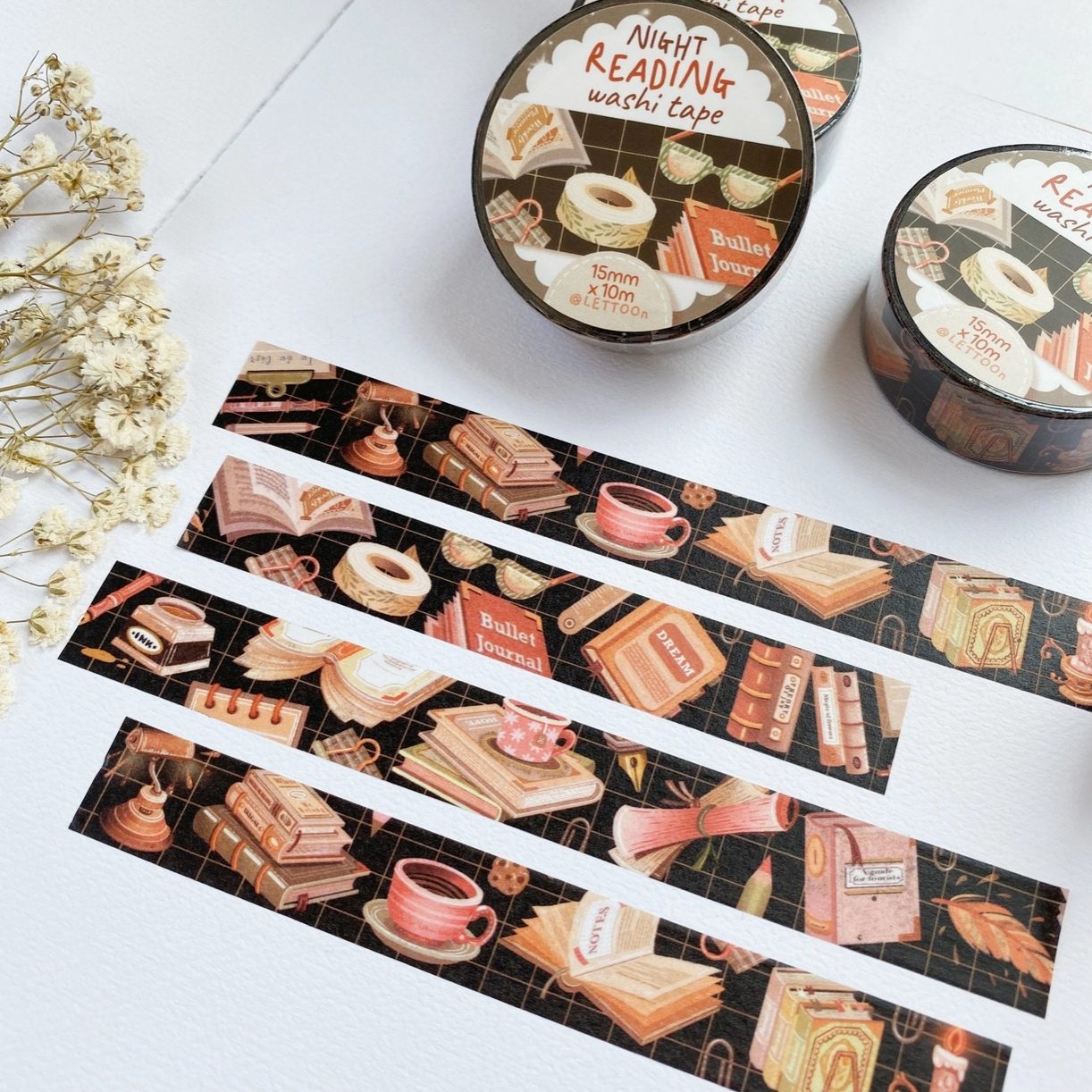 Lettoon Washi Tape - Night Reading