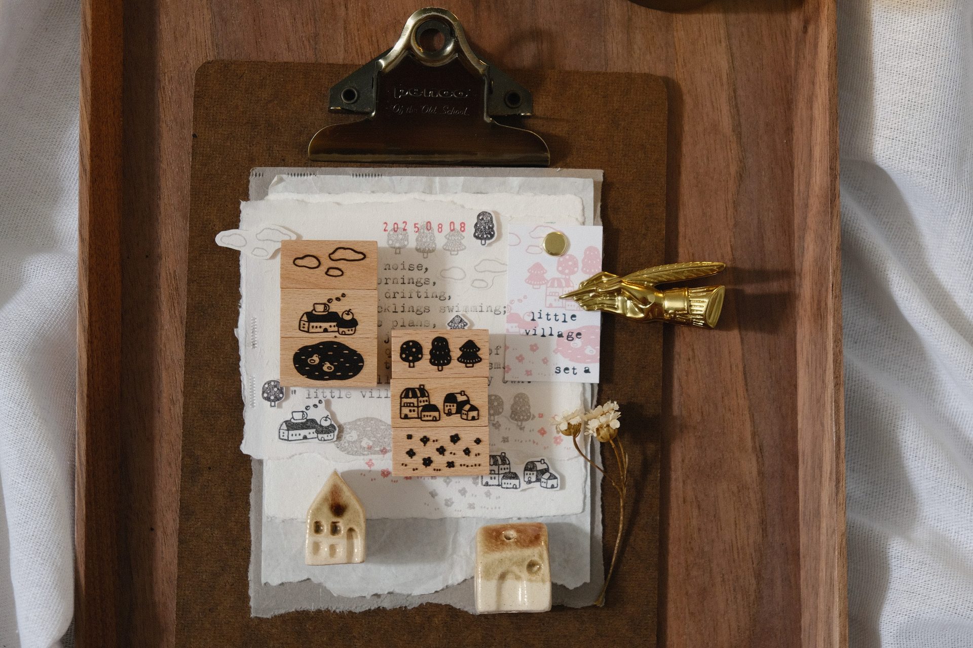 Eileen Tai Little Village Rubber Stamp Set A