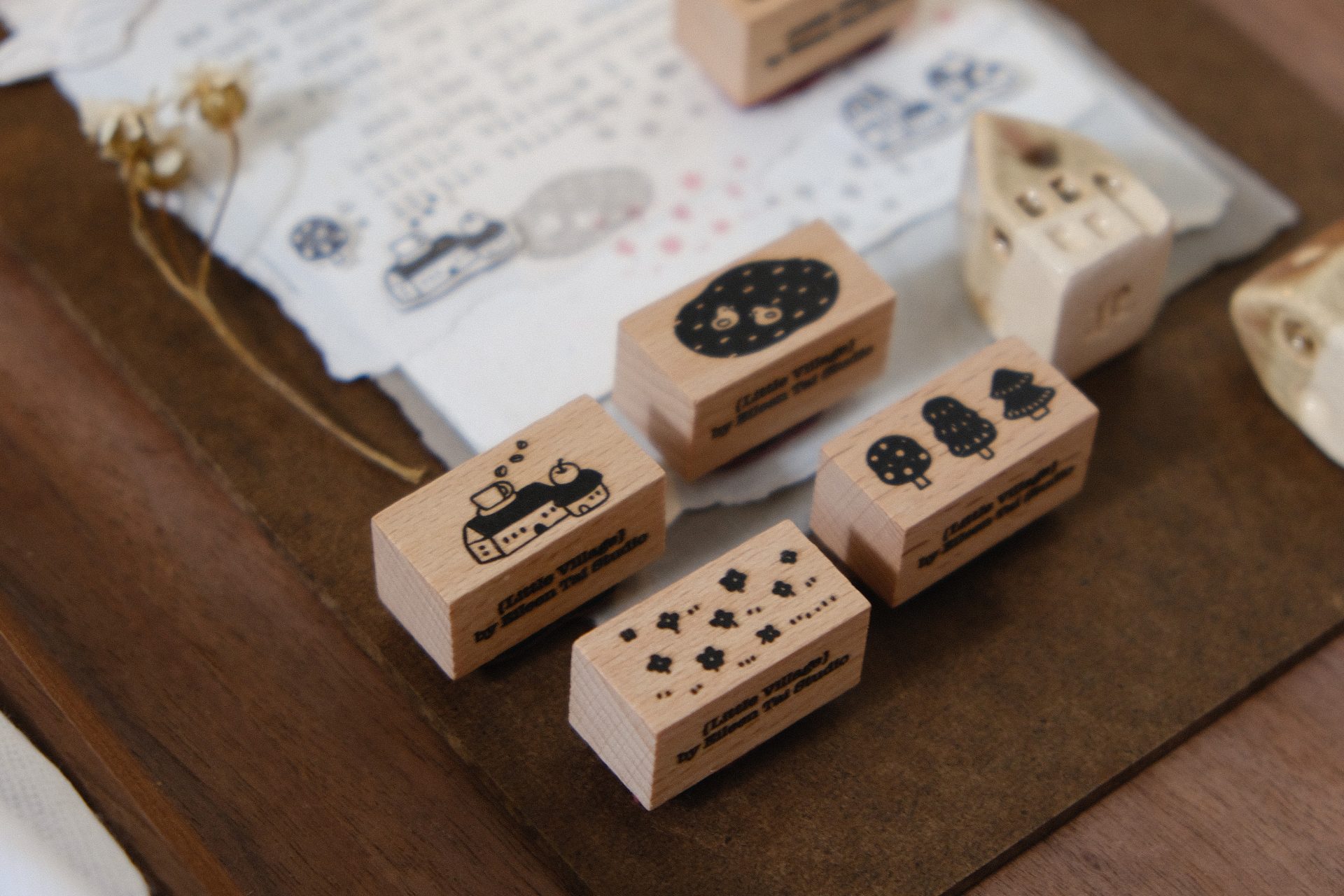 Eileen Tai Little Village Rubber Stamp Set A