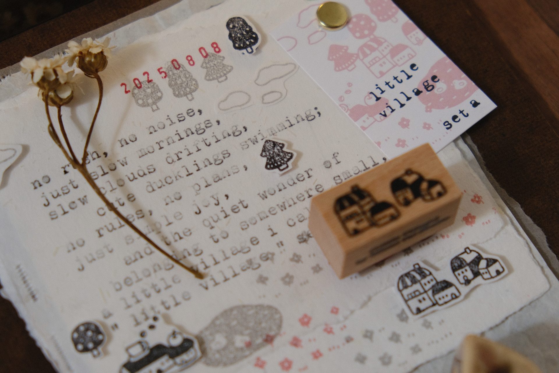Eileen Tai Little Village Rubber Stamp Set A