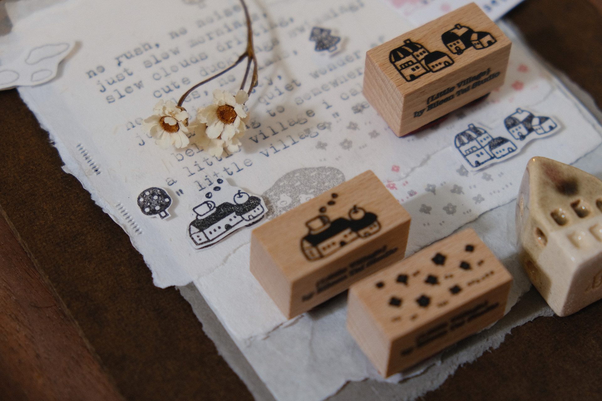 Eileen Tai Little Village Rubber Stamp Set A