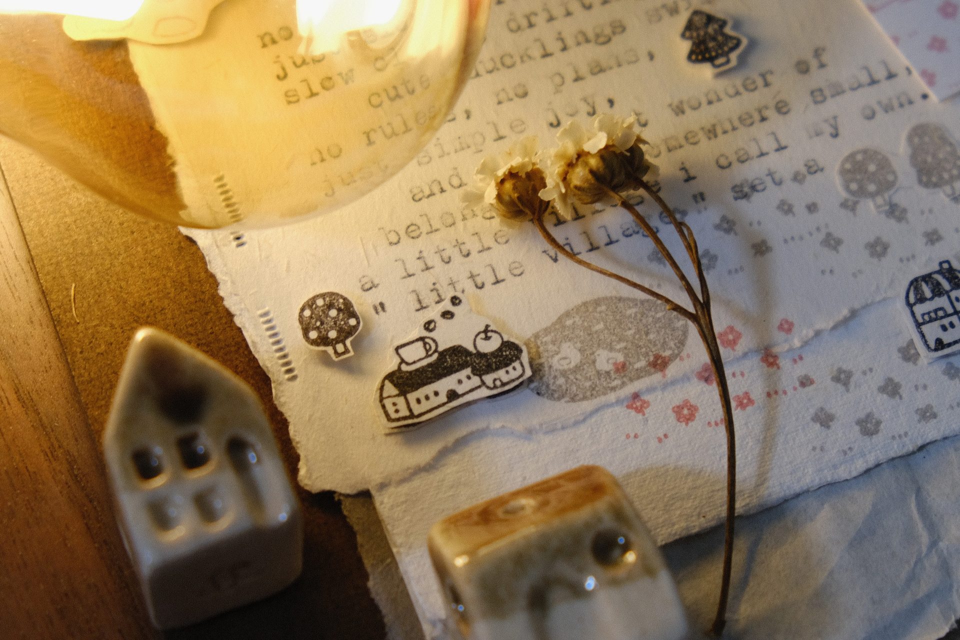Eileen Tai Little Village Rubber Stamp Set A