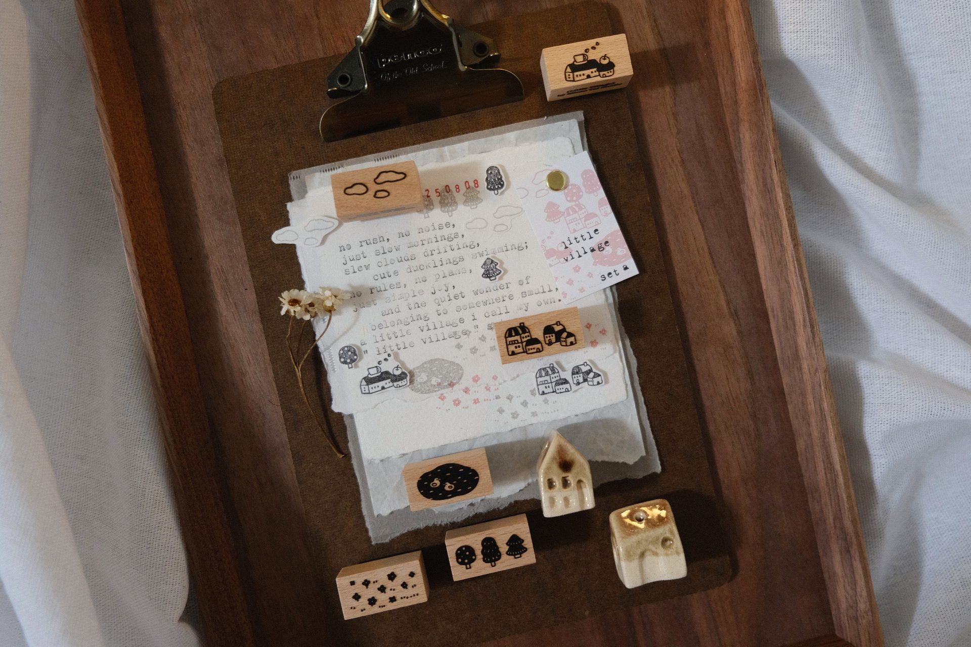 Eileen Tai Little Village Rubber Stamp Set A