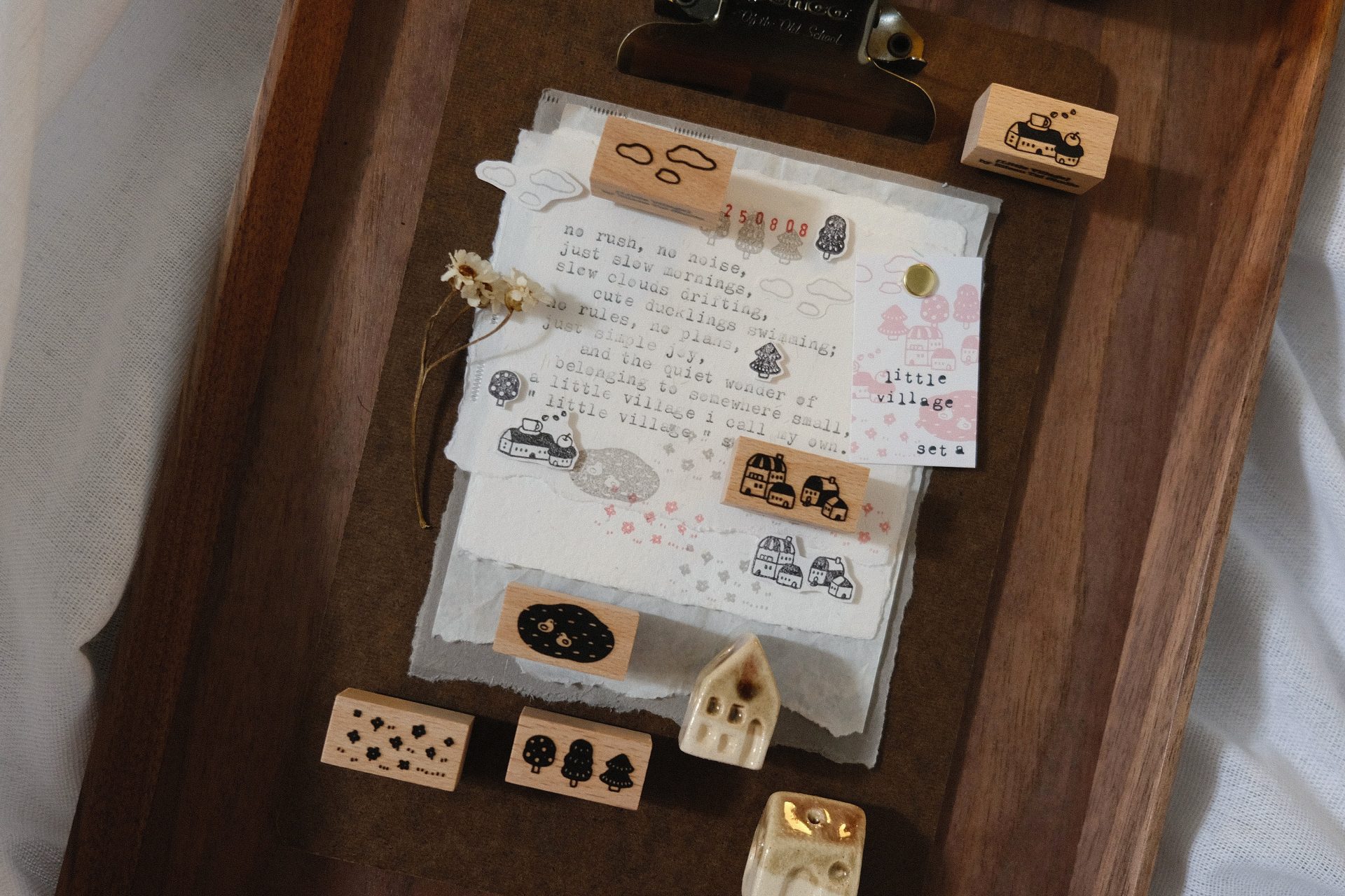 Eileen Tai Little Village Rubber Stamp Set A