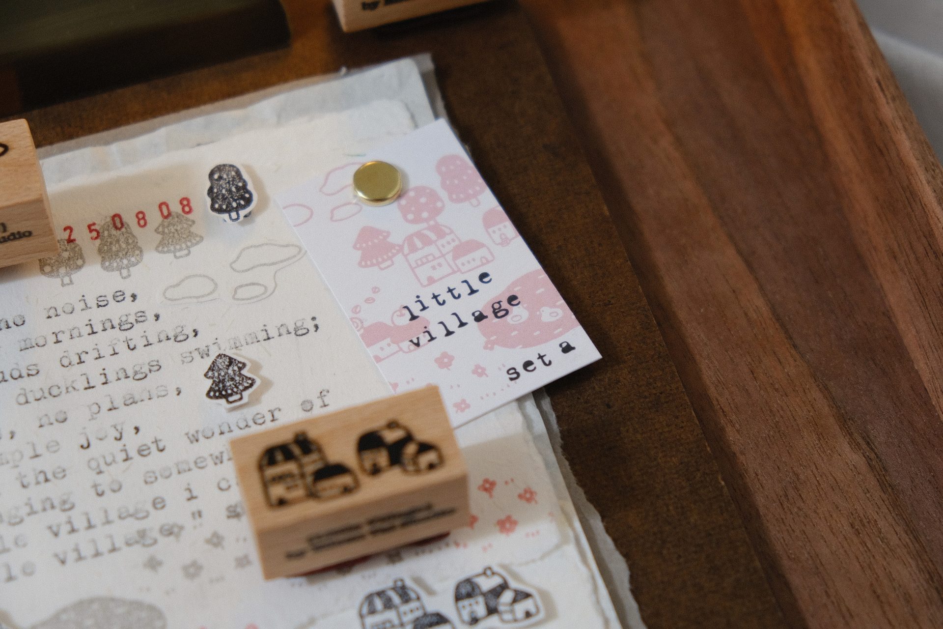 Eileen Tai Little Village Rubber Stamp Set A