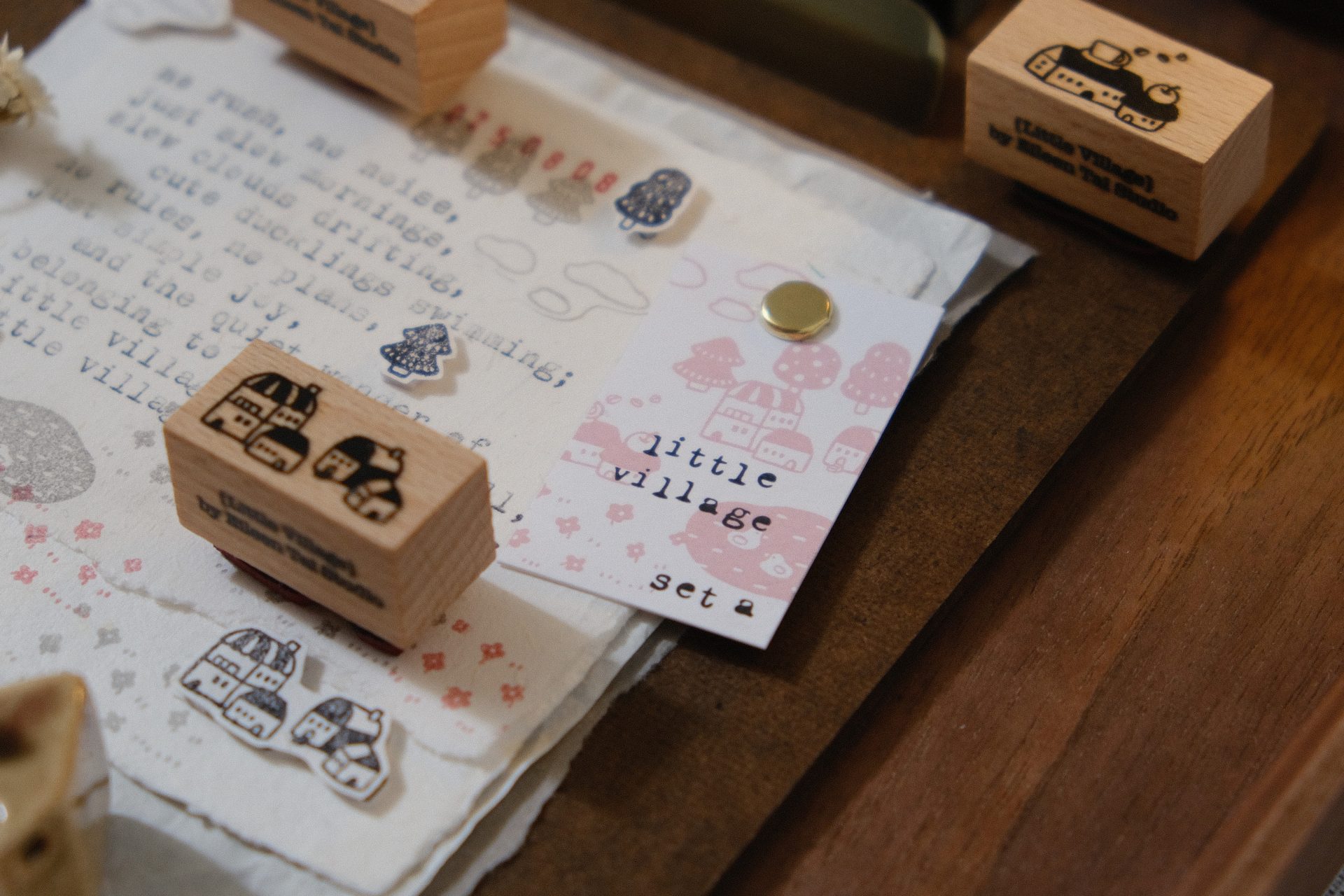 Eileen Tai Little Village Rubber Stamp Set A