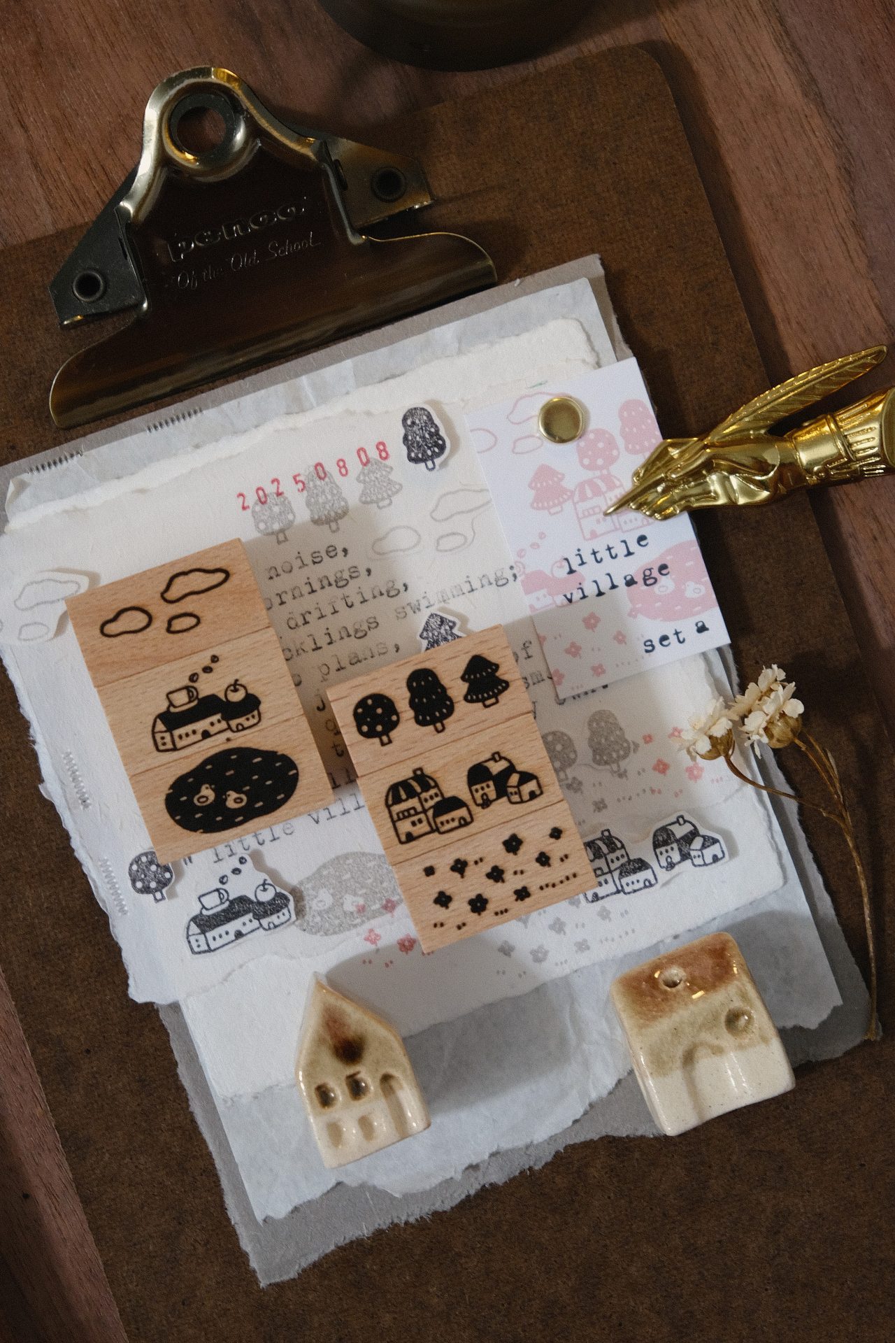 Eileen Tai Little Village Rubber Stamp Set A