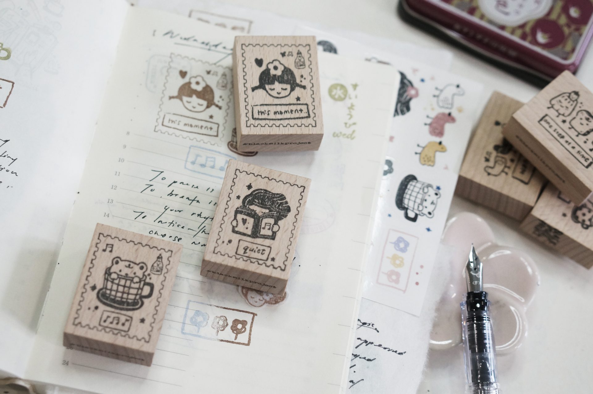 Black Milk Project This Moment - Postal Stamp Rubber Stamps