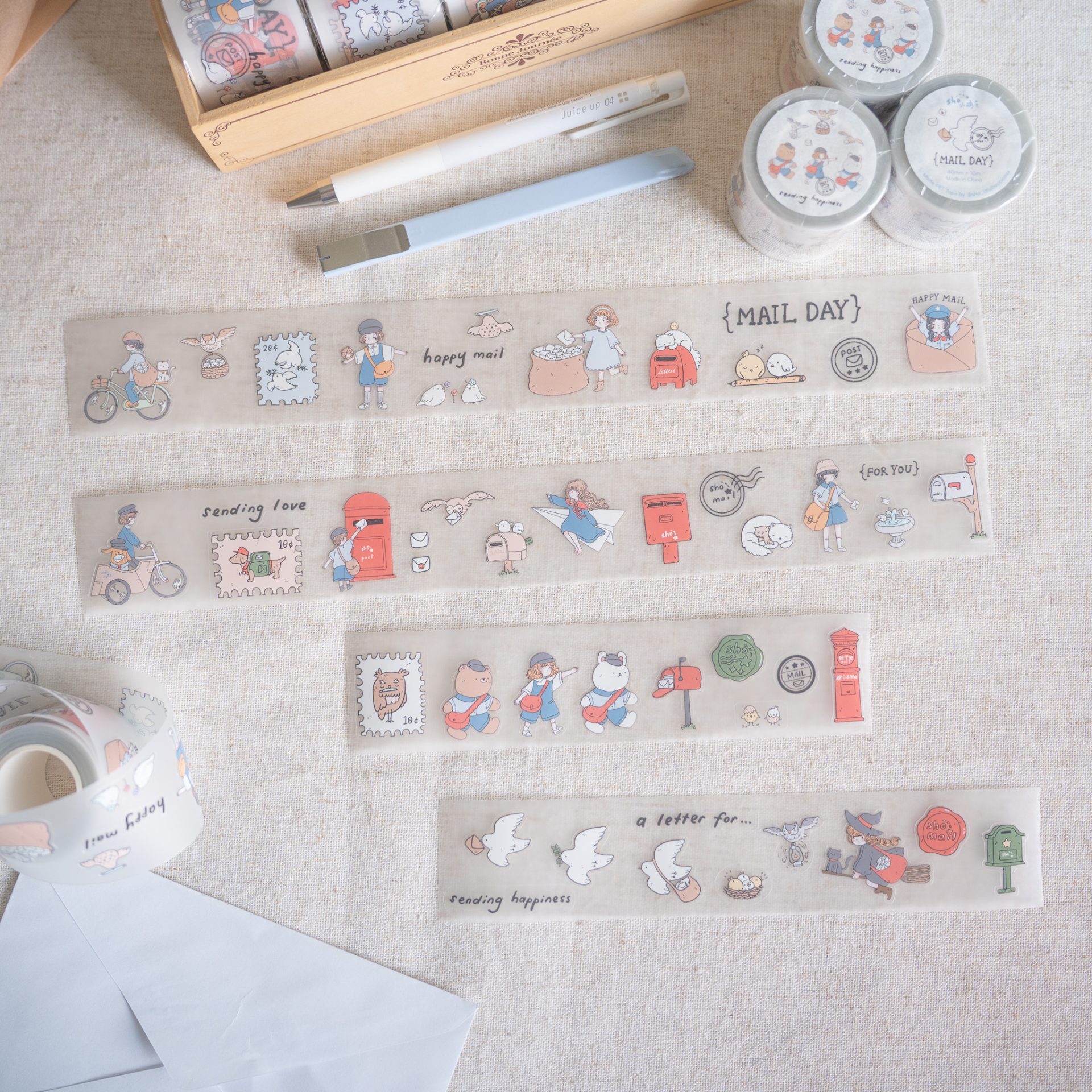 Sho Little Happiness Matte PET Tape - Mail Day