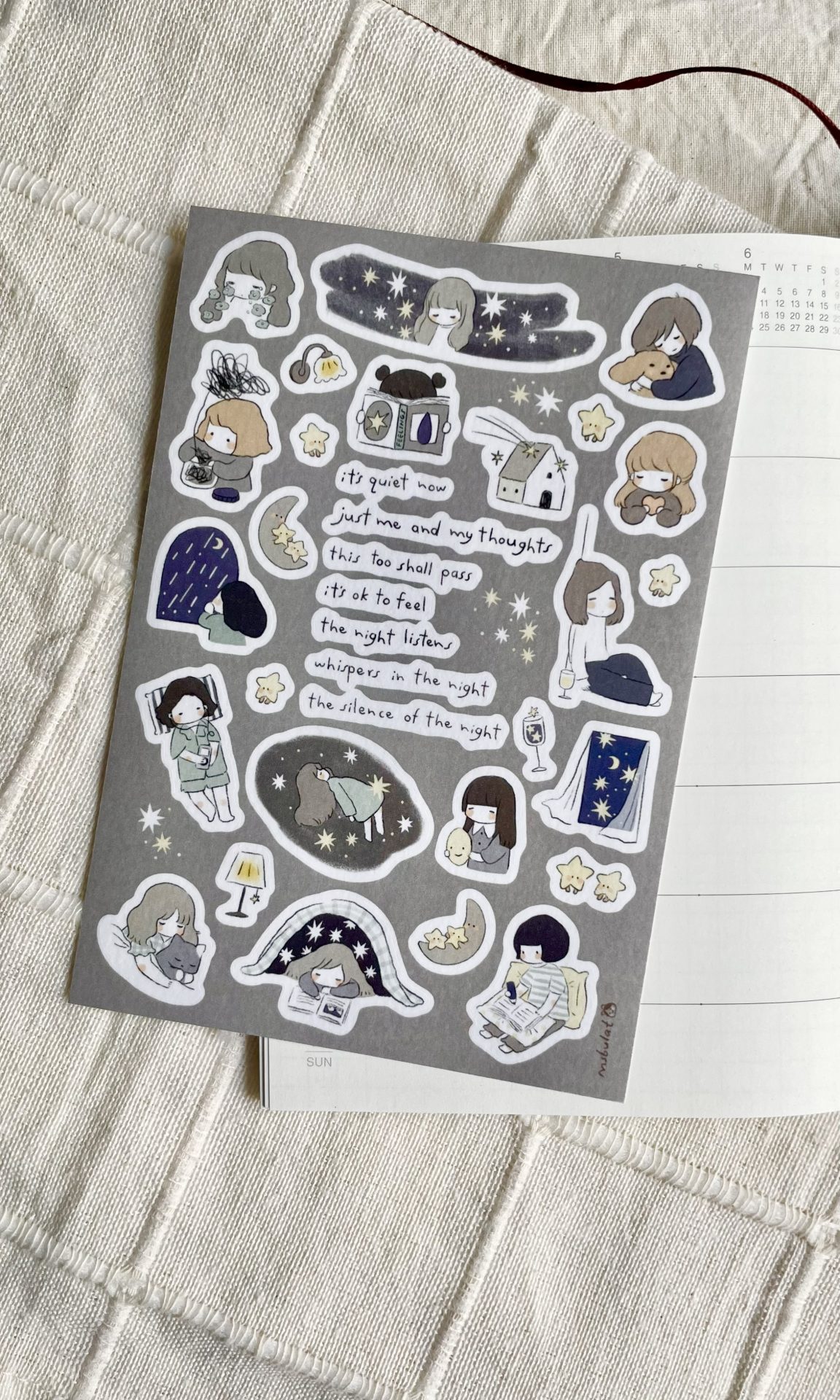 Ms Bulat Stickers - Me, the Moon, the Stars