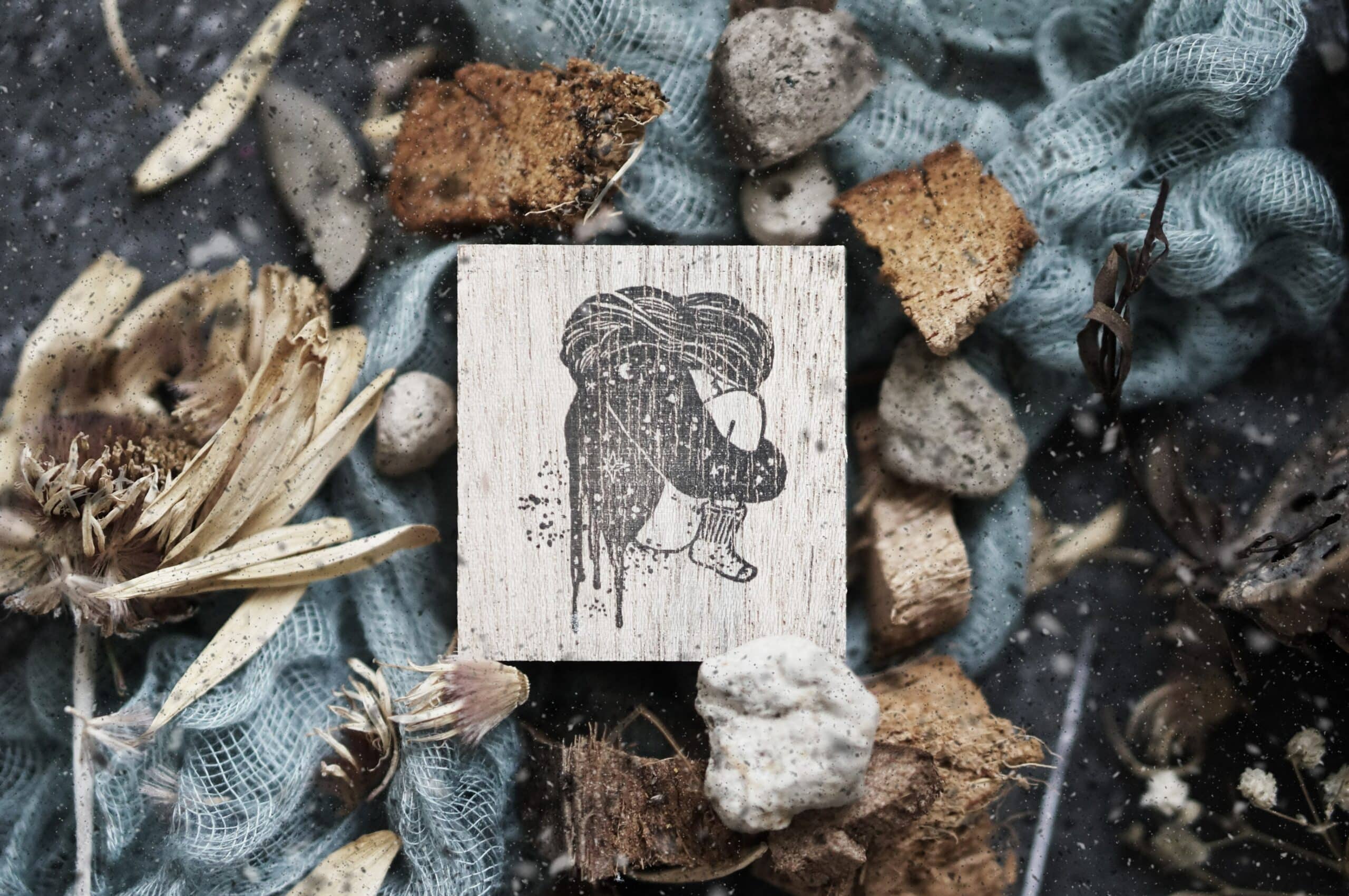 Black Milk Project Melancholy Rubber Stamp - Cradle