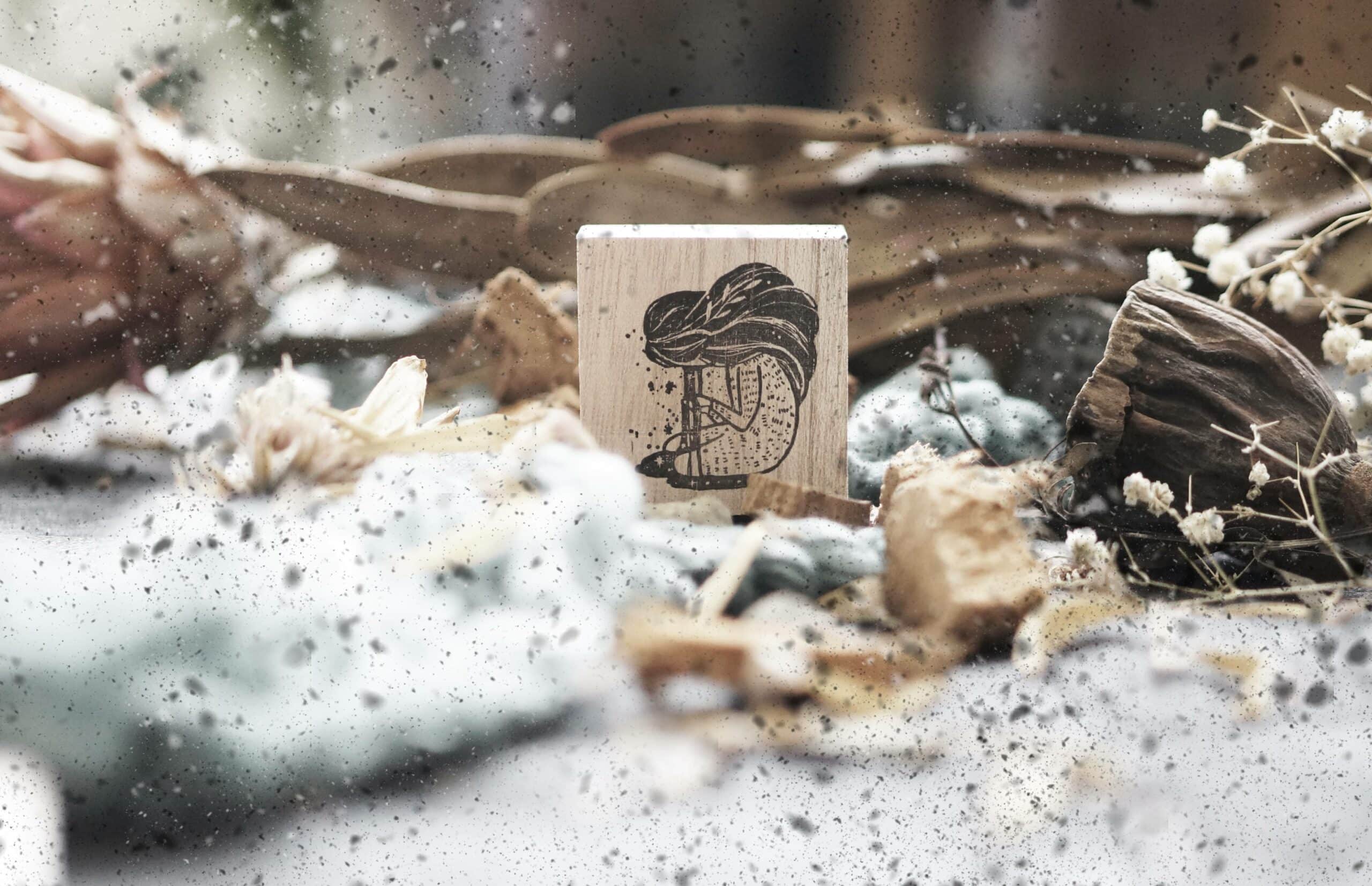 Black Milk Project Melancholy Rubber Stamp - Tears