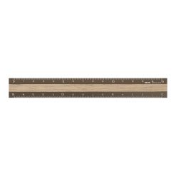 Midori Aluminium Wooden Ruler - Brown