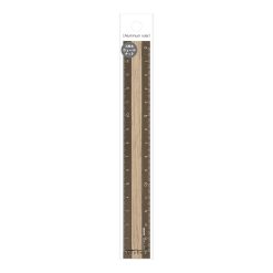Midori Aluminium Wooden Ruler - Brown